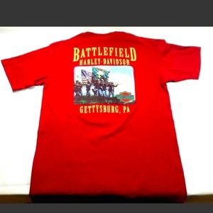 Battlefield Harley-Davidson Gettysburg Men's Short Sleeve Graphic T Shirt Sz. L